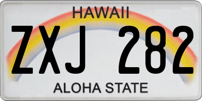 HI license plate ZXJ282