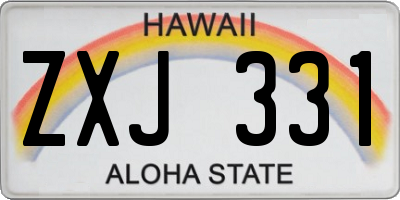 HI license plate ZXJ331
