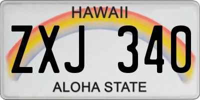HI license plate ZXJ340