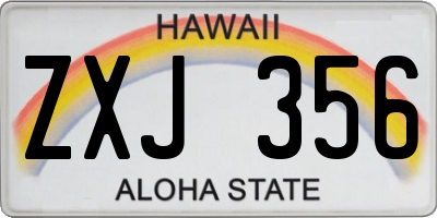 HI license plate ZXJ356