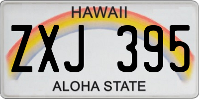 HI license plate ZXJ395