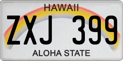 HI license plate ZXJ399