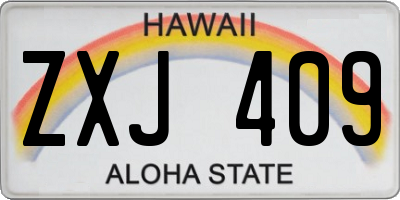 HI license plate ZXJ409