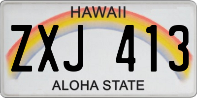 HI license plate ZXJ413