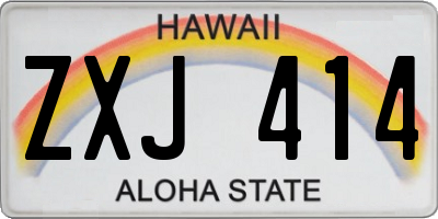 HI license plate ZXJ414