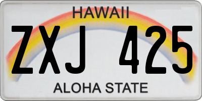 HI license plate ZXJ425