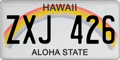 HI license plate ZXJ426