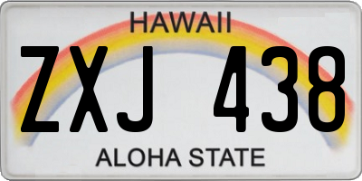 HI license plate ZXJ438