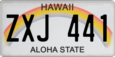 HI license plate ZXJ441