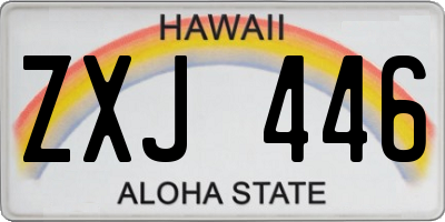 HI license plate ZXJ446