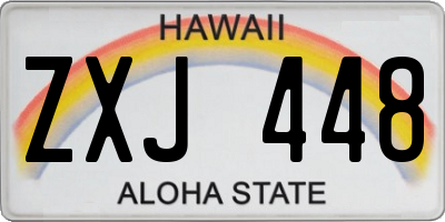 HI license plate ZXJ448