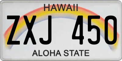 HI license plate ZXJ450