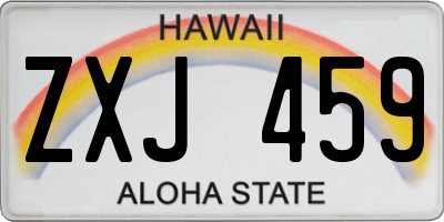 HI license plate ZXJ459