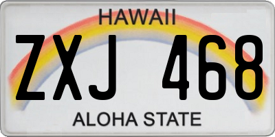 HI license plate ZXJ468