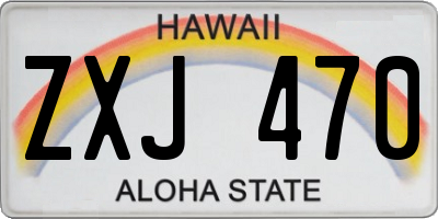 HI license plate ZXJ470