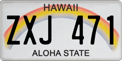HI license plate ZXJ471