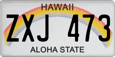 HI license plate ZXJ473