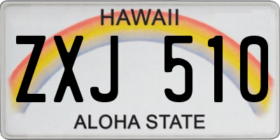 HI license plate ZXJ510
