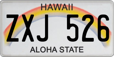 HI license plate ZXJ526