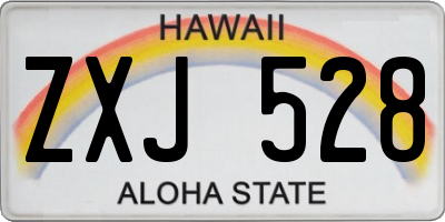 HI license plate ZXJ528