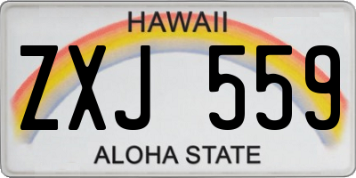 HI license plate ZXJ559