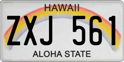 HI license plate ZXJ561