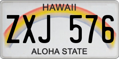HI license plate ZXJ576
