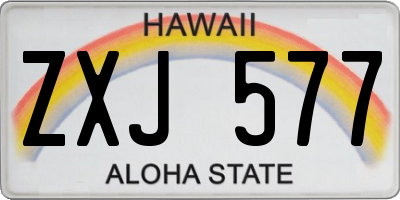 HI license plate ZXJ577