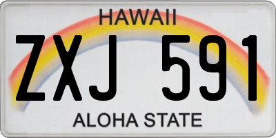 HI license plate ZXJ591