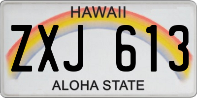 HI license plate ZXJ613