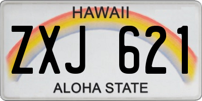 HI license plate ZXJ621