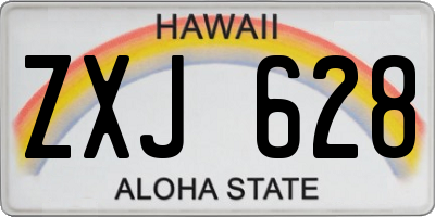 HI license plate ZXJ628