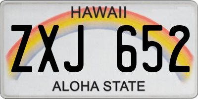 HI license plate ZXJ652