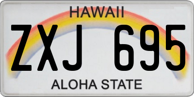 HI license plate ZXJ695