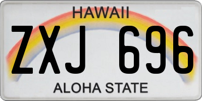 HI license plate ZXJ696