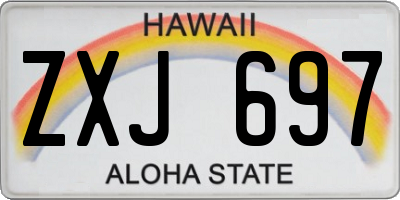 HI license plate ZXJ697