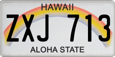 HI license plate ZXJ713