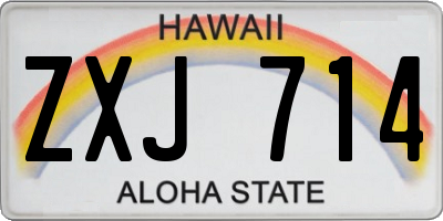 HI license plate ZXJ714