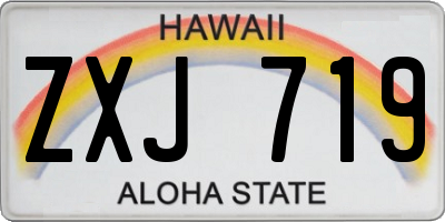 HI license plate ZXJ719