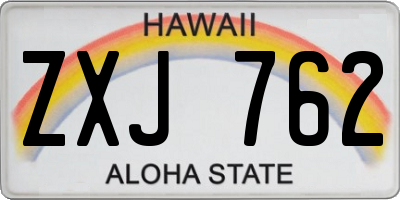 HI license plate ZXJ762