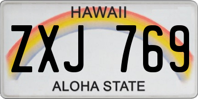 HI license plate ZXJ769