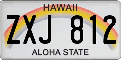 HI license plate ZXJ812