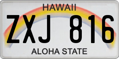 HI license plate ZXJ816