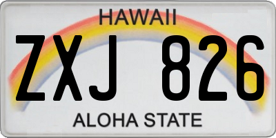 HI license plate ZXJ826