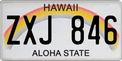 HI license plate ZXJ846