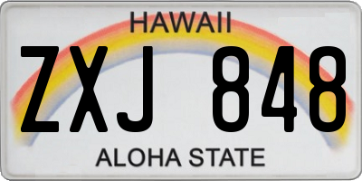 HI license plate ZXJ848