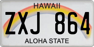 HI license plate ZXJ864