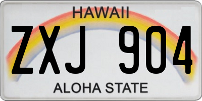 HI license plate ZXJ904
