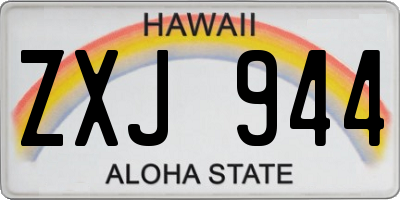 HI license plate ZXJ944