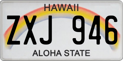 HI license plate ZXJ946